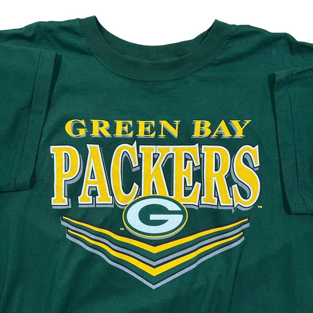 Vintage 90s Green Bay Packers T-Shirt Mens XL NFL Thumbs Up Single Stitch USA